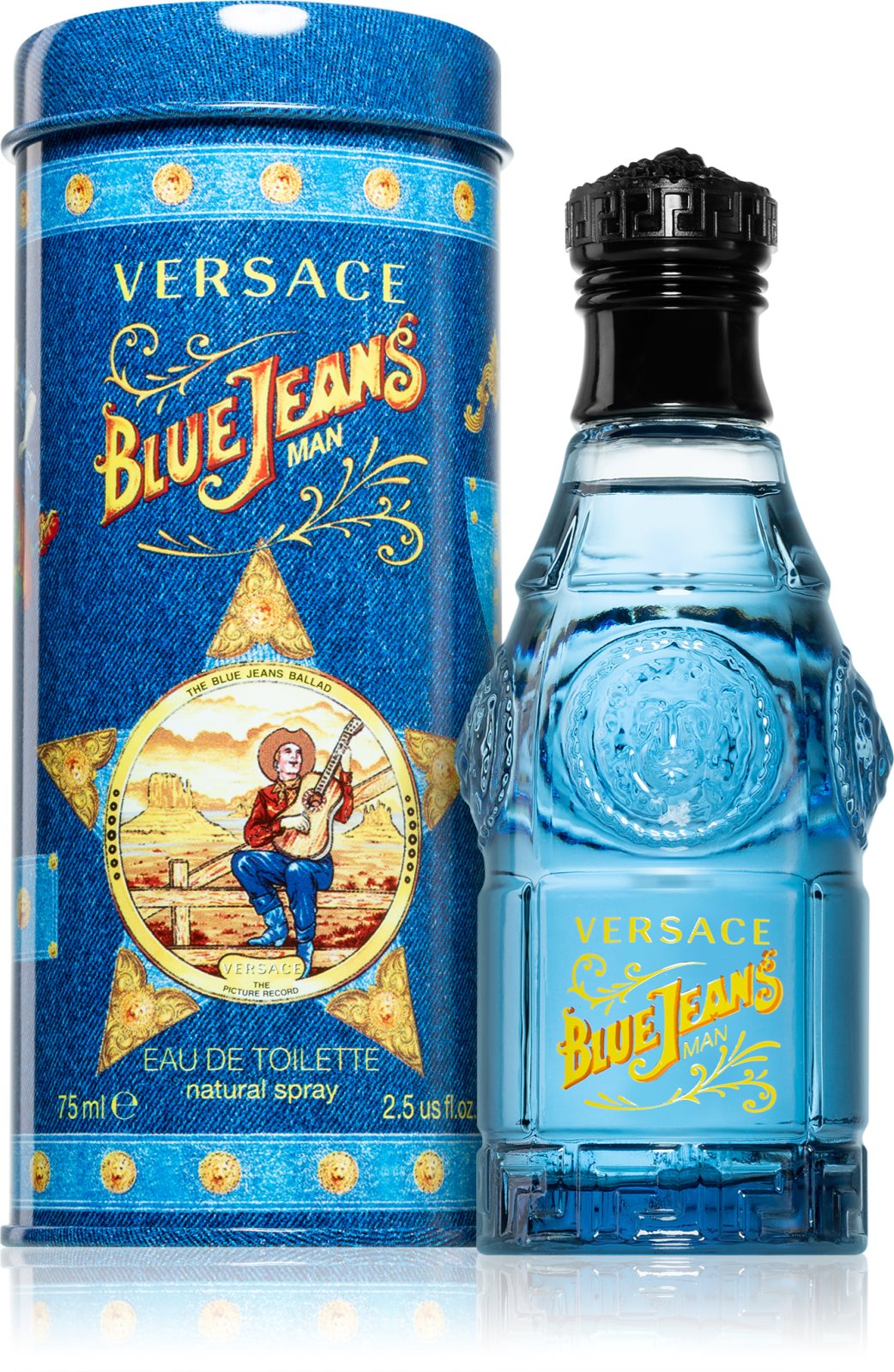 Versace Blue Jeans, flacon apă de toaletă cu cutia originală